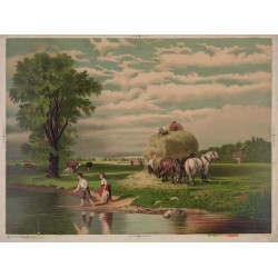  Obraz na płótnie 80x110cm Joseph Hoover Żniwa