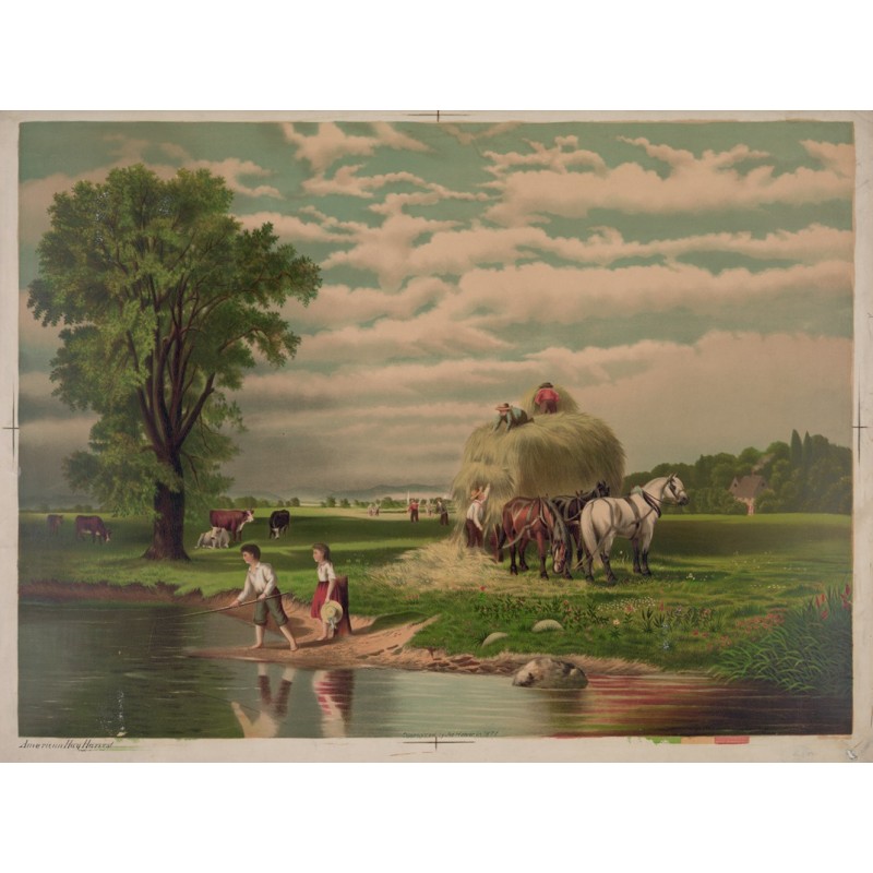  Obraz na płótnie 80x110cm Joseph Hoover Żniwa