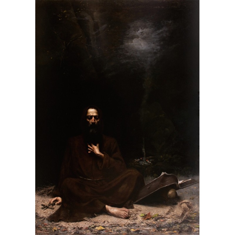  Obraz na płótnie 80x110cm Lucjan Wędrychowski Kuszenie świętego Antoniego