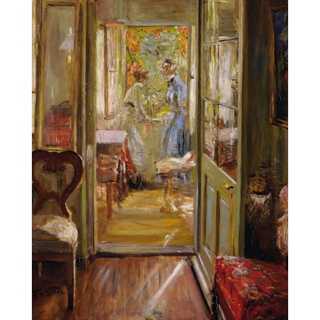  Obraz na płótnie 60x80cm Fritz von Uhde Córki artysty na werandzie