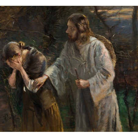  Obraz na płótnie 90x80cm Fritz von Uhde Niewiasto czemu płaczesz