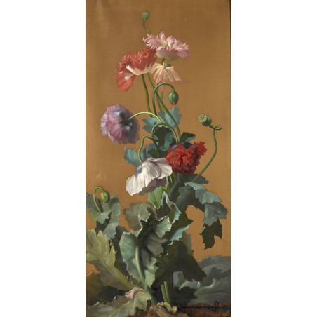 Obraz na płótnie 80x175cm Jean Benner Wielkie maki