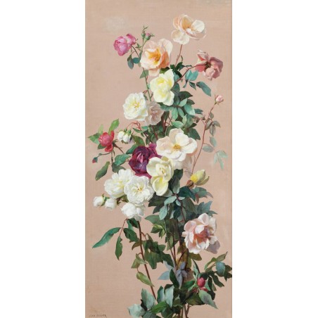  Obraz na płótnie 80x170cm Jean Benner Martwa natura z kwiatami