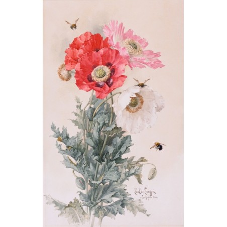  Obraz na płótnie 50x80cm Paul de Longpre Maki i pszczoły