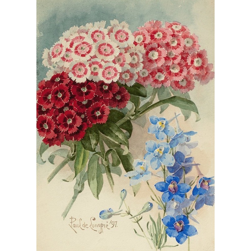  Obraz na płótnie 60x80cm Paul de Longpre Wiosenny bukiet