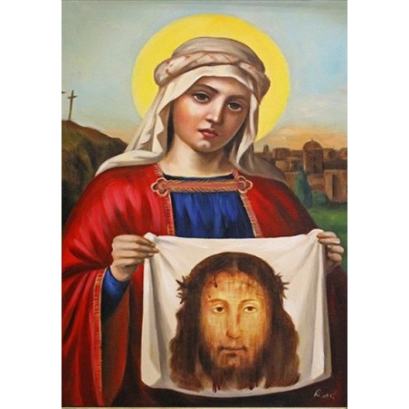  Obraz świętej Weroniki ręcznie malowany 50x70cm