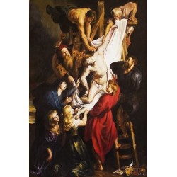  Obraz ręcznie malowany z Jezusem Chrystusem zdjętym z krzyża 90x120 cm