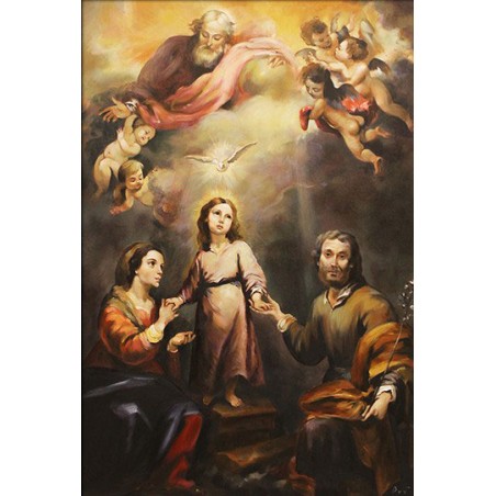  Obraz ręcznie malowany 60x90cm Bartolomé Esteban Murillo Dwie Trójce