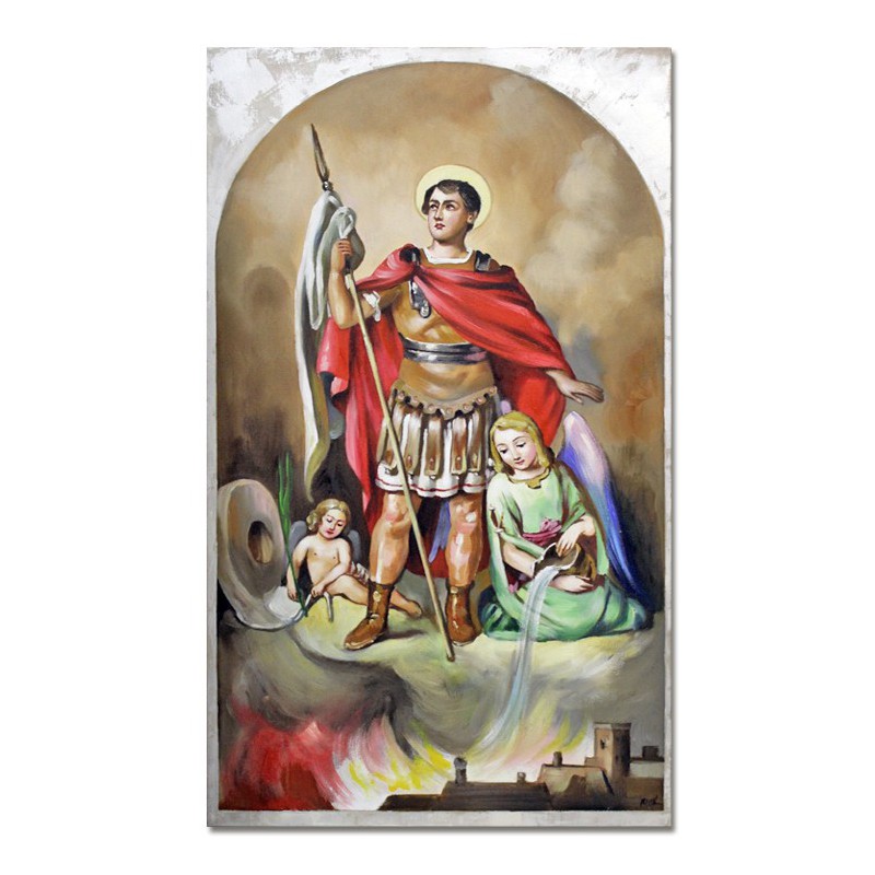  Obraz olejny ręcznie malowany religijny 50x90cm