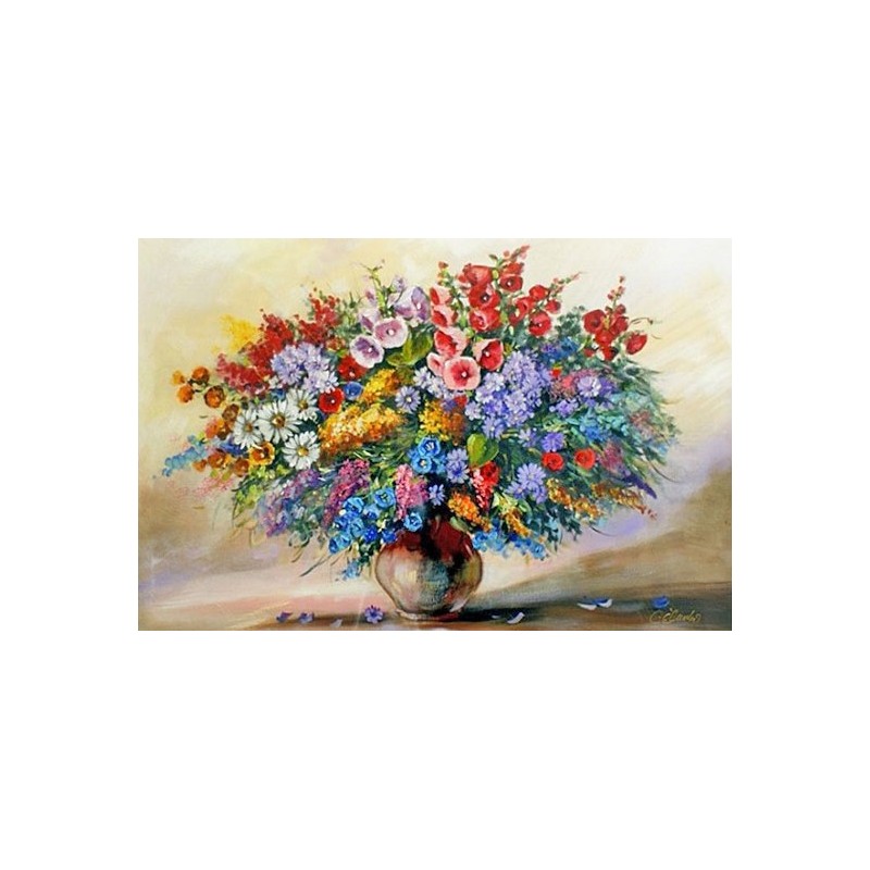  Obraz ręcznie malowany Kwiaty w bukiecie 60x90cm