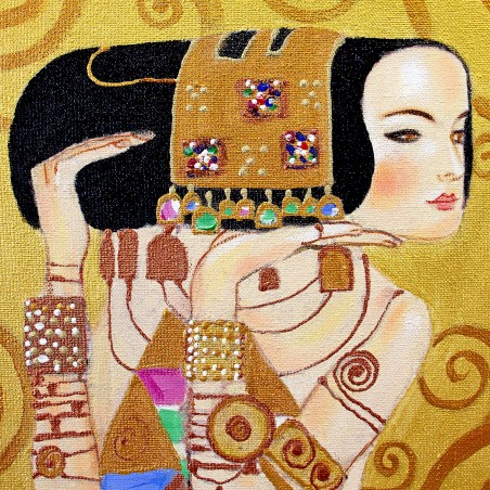 Obraz olejny ręcznie malowany Gustav Klimt Drzewo życia kopia 200x125cm