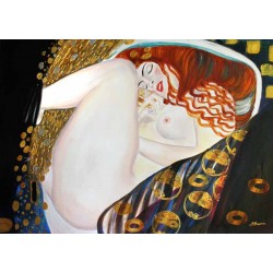  Obraz olejny ręcznie malowany 50x70cm Gustav Klimt Danae
