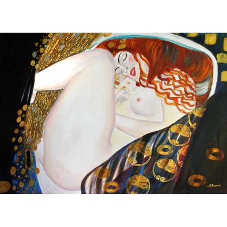  Obraz olejny ręcznie malowany 50x70cm Gustav Klimt Danae