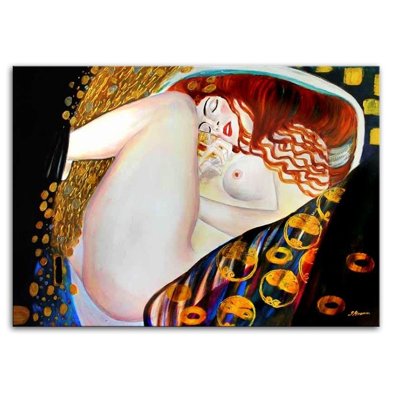  Obraz olejny ręcznie malowany 50x70cm Gustav Klimt Danae