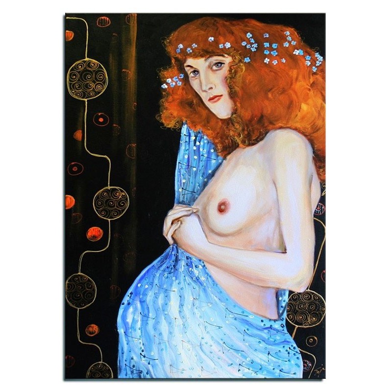  Obraz olejny ręcznie malowany 60x90cm Gustav Klimt kopia