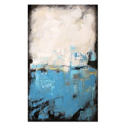  Obraz olejny ręcznie malowany 115x195cm Biel i błękit