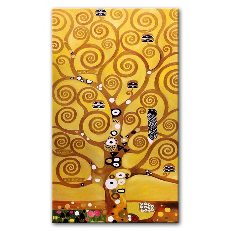  Obraz olejny ręcznie malowany Gustav Klimt Drzewo życia kopia 115x195cm