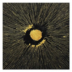  Obraz olejny ręcznie malowany 120x120cm Słońce na czarnym tle