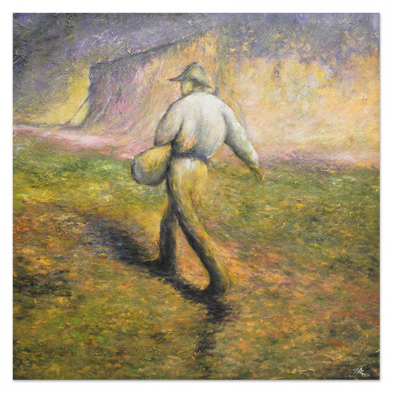  Obraz olejny ręcznie malowany 120x120 cm Impresjonizm kopia