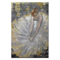  Obraz Baletnica 60x90cm obraz malowany na płótnie złoty