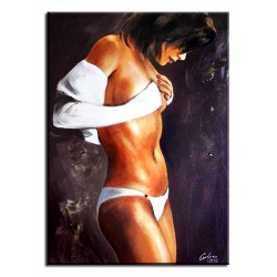  Obraz ręcznie malowany na płótnie 60x90cm naga kobieta akt