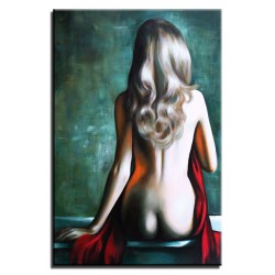 Obraz ręcznie malowany na płótnie 60x90cm naga kobieta akt
