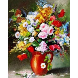  Obraz olejny ręcznie malowany Kwiaty 40x50cm