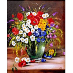  Obraz olejny ręcznie malowany Kwiaty 40x50cm