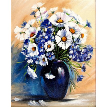  Obraz olejny ręcznie malowany Kwiaty 40x50cm