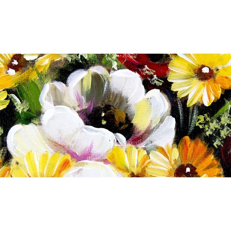  Obraz olejny ręcznie malowany Kwiaty 60x90cm