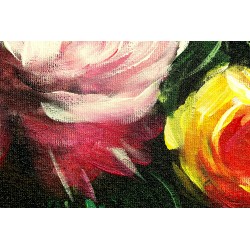  Obraz olejny ręcznie malowany Kwiaty 60x90cm