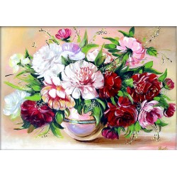  Obraz olejny ręcznie malowany Bukiet kwiatów 50x70cm