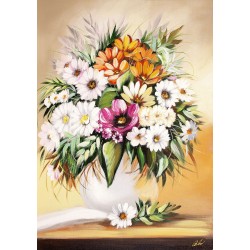  Obraz olejny ręcznie malowany Kwiaty 50x70cm