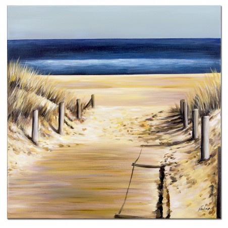  Obraz olejny ręcznie malowany 60x60cm Morze
