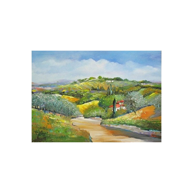  Obraz olejny ręcznie malowany Pejzaż 50x70cm