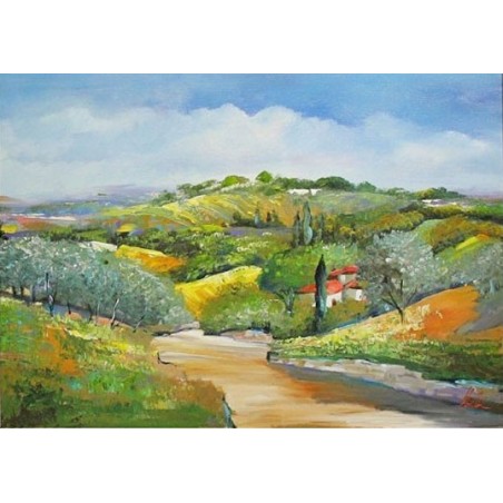  Obraz olejny ręcznie malowany Pejzaż 50x70cm