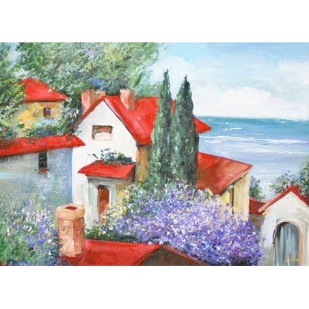 Obraz olejny ręcznie malowany Pejzaż 50x70cm