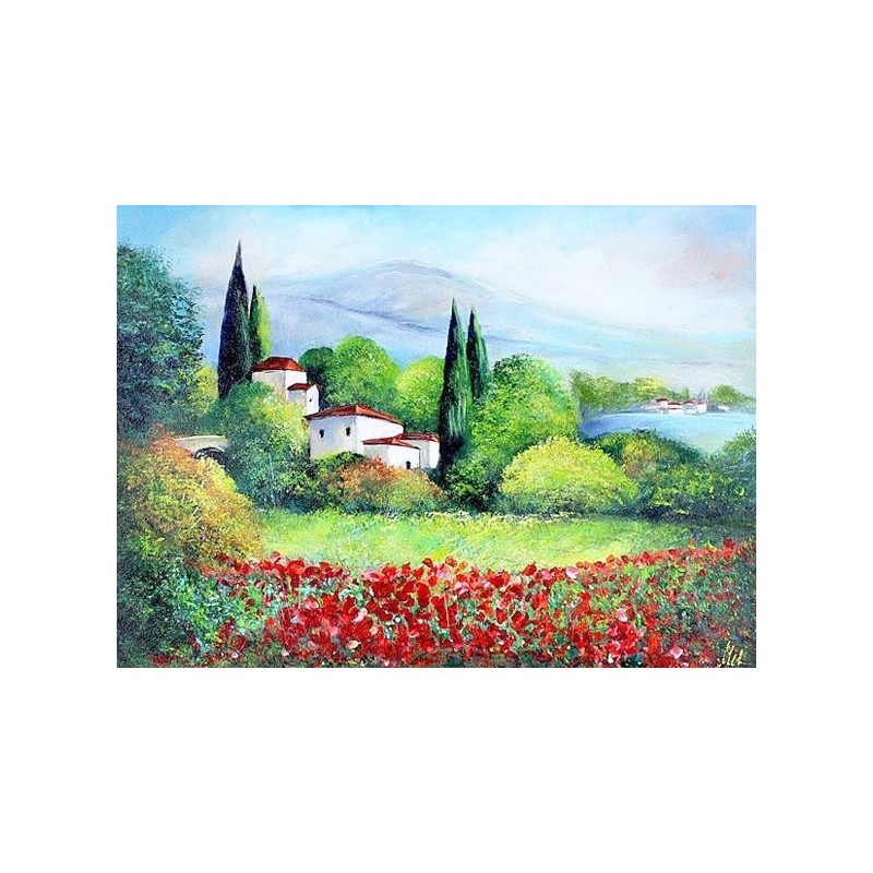  Obraz olejny ręcznie malowany Pejzaż 50x70cm