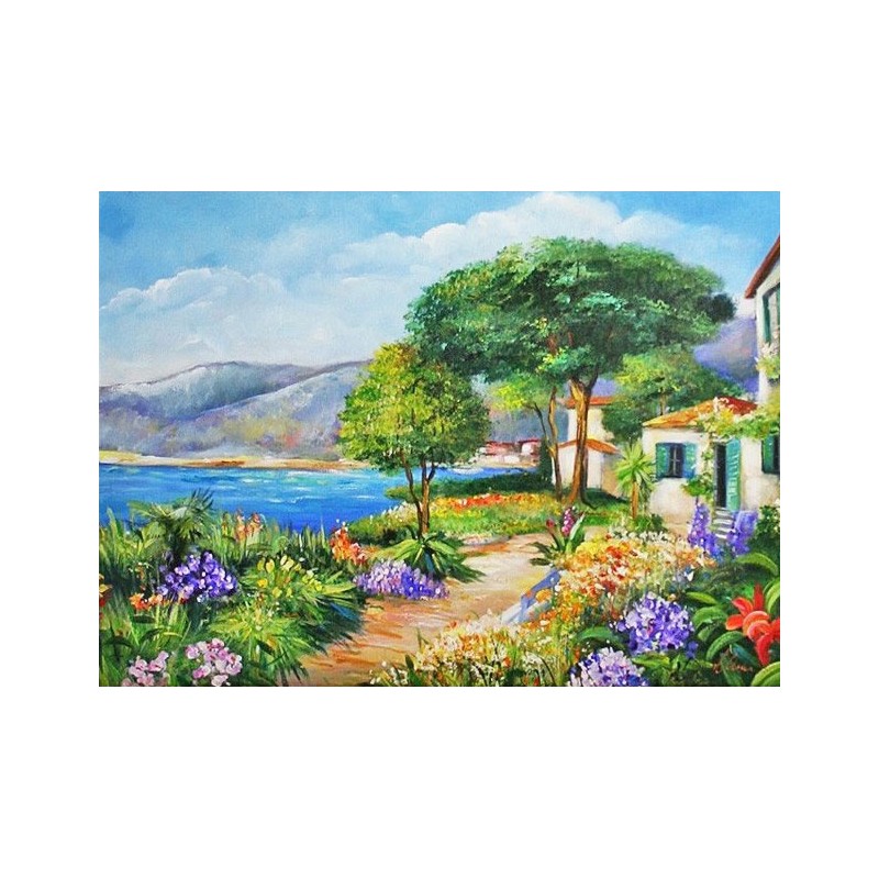  Obraz olejny ręcznie malowany 50x70cm Pejzaż nadmorski