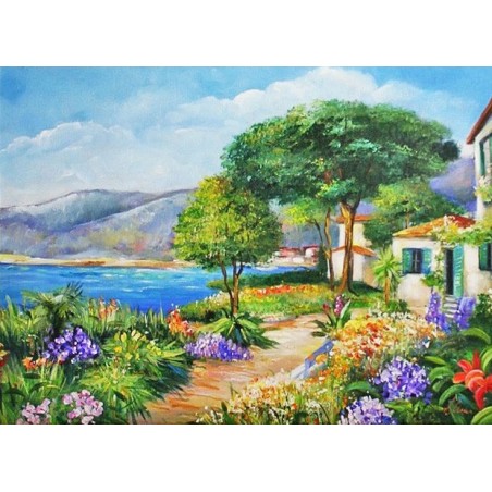  Obraz olejny ręcznie malowany 50x70cm Pejzaż nadmorski