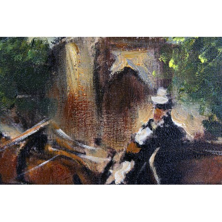  Obraz malowany Miejska uliczka 60x90cm