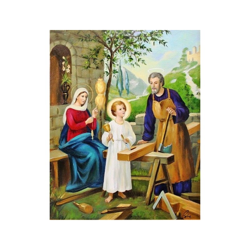  Obraz Świętej Rodziny na ślub 40x50 cm malowany na płótnie