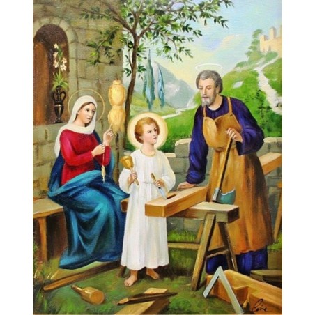  Obraz Świętej Rodziny na ślub 40x50 cm malowany na płótnie
