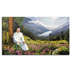  Obraz Jana Pawła II papieża 80x140 cm obraz olejny na płótnie