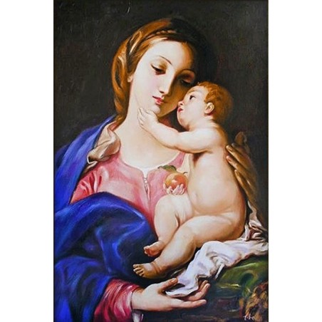  Obraz ręcznie malowany 60x90cm Pompeo Batoni Madonna z Dzieciątkiem