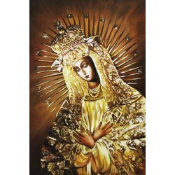  Obraz ręcznie malowany z Maryją Królową Polski 60x90cm