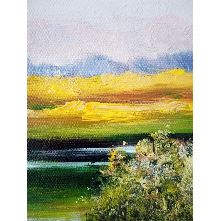  Obraz ręcznie malowany Brzozowy zagajnik 50x70cm
