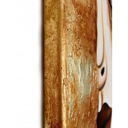  Obraz ręcznie malowany Gustav Klimt Złote łzy Frei 60x90cm z elementami płatków złota