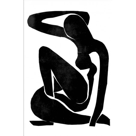  Obraz ręcznie malowany na płótnie czarno-biały 80x120cm Czarny akt