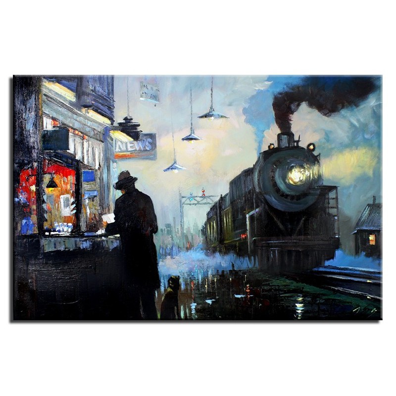  Obraz olejny ręcznie malowany Pejzaż 60x90cm